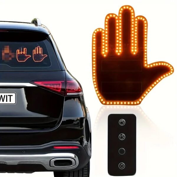 Lumière LED à geste de doigt pour signalisation automobile avec télécommande